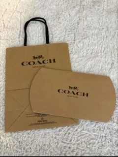 【24時間以内発送】COACH ブラウン ショップ袋　ギフトボックス