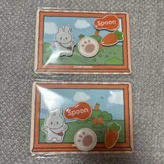 スプニ spoon spoony うさぎ マグネット ２個セット