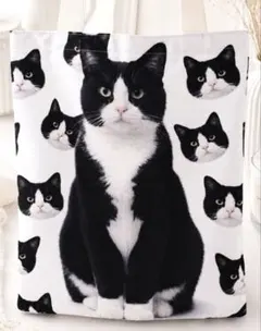 紅*号様 人気 猫バッグ　ハチワレづくし　お洒落　丈夫な新品トートバッグ　オリジのサムネイル