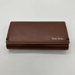 B品 ポールスミス バイカラー キーケース レザー 本革 4連