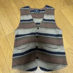 【極美品・90s】チャップス ラルフローレン ウールベスト 青タグ M 民族柄のサムネイル
