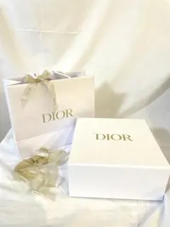 Dior ショップ袋　空箱　大きい箱 ホワイト 正方形