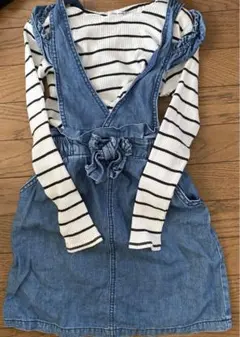 デニム ジャンバースカート 130cm