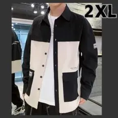 春服 長袖 メンズシャツ 軽量 汗ジミ防止 カジュアル ワークシャツ 2XL
