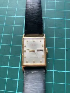SEIKO 手巻き時計 ゴールド スクエアフェイス ムーブメント稼働