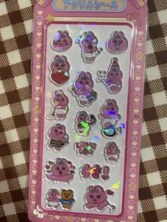 アクリルシール　おぱんちゅうさぎ　ホログラムシール 即日発送 硬いシール