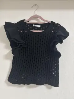 ZARA ブラック ノースリーブニット