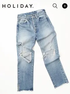 HOLIDAY DAMAGE DENIM SLIM PANTSのサムネイル