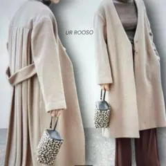 ゆ様　アーバンリサーチロッソ　ROSSO バックプリーツVネックコート　ネイビー