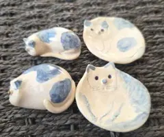 【新品】猫型の箸置きと豆皿