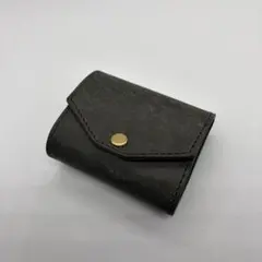 本革ミニ財布　ミニころん　ダークグレー