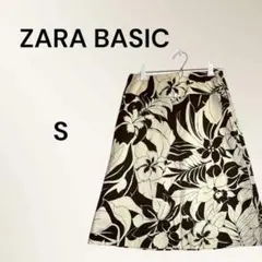 ZARA BASIC フラワープリント フレアスカート USA 5