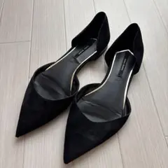 ［お値下げ］ZARA ブラック ポインテッドトゥヒール　黒