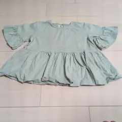 devirock グリーン フリル袖 Tシャツ 140cm