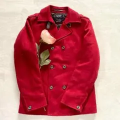 ニコル クラブ フォーメン＊赤色 ダブルブレスト トレンチコート