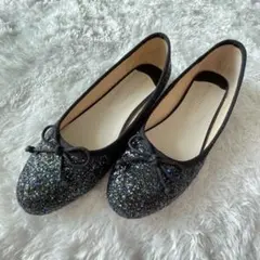 オリエンタルトラフィック グリッターバレエシューズ ブラック 37