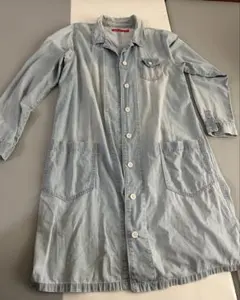 グラニフ　デニム風刺繍シャツワンピース