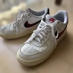 Nike Air Force 1 ホワイト/レッド/ブラック　チェック柄