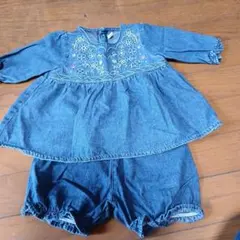 SLAP SLIP デニム刺繍ワンピースセット