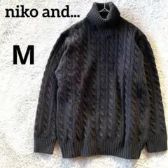 ニコアンド　niko and... タートルネックニット　黒　Mのサムネイル