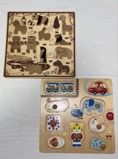 しまじろう　木製パズルセット 2点