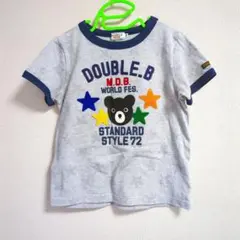 子供服、男の子服/ミキハウス、ダブルビー120cmワッペンTシャツ
