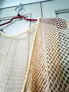 【未使用】レトロガール　2way メッシュロングジレ オレンジ