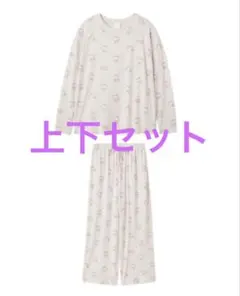 サンリオハウス ジェラートピケ　キティ 総柄ロングTシャツ&パンツ　ピンク