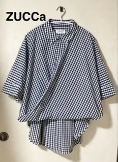 ZUCCa ギンガムチェック カシュクール 半袖シャツのサムネイル