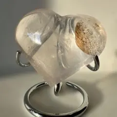 高品質✴︎ローズクォーツ/デンドリック共生/ぷっくりハート