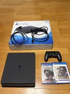 PlayStation 4 本体 ジェットブラック 500GB ソフト2本付き