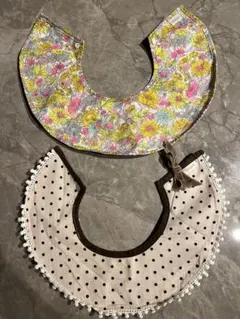 MARLMARL 花柄・ドット柄スタイ2枚セット