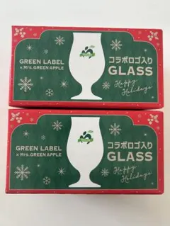 ミセスグリーンアップル　コラボロゴ入りグラス ホリデーシーズン　２個セット