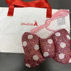 ディズニー ミニー ショルダーバッグ リボン 赤 スパンコール スタイル