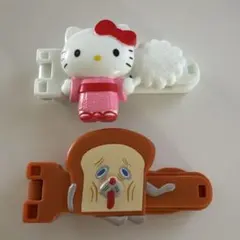 袋どめクリップ　マクドナルドハッピーセット ハローキティとパンどろぼう