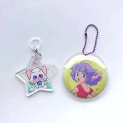 【魔法の天使クリィミーマミ】 ポジ　アクリルキーホルダー　缶バッジ　2点セットのサムネイル