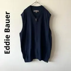 【Eddie Bauer】エディーバウアー ジップアップニットベスト Lのサムネイル