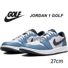 ナイキ ゴルフ ジョーダン 27 スニーカー シューズ 靴 青 天然皮革