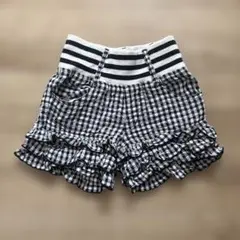 ギンガムチェック フリル付きショートパンツ 140 女の子