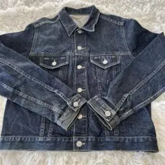 古着 ダークデニム デニムジャケット Ｇジャン Ｍサイズ