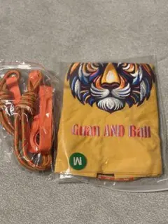 タイガー刺繍 巾着バッグ 大容量 ナイロン ショルダーバッグ W 未使用品