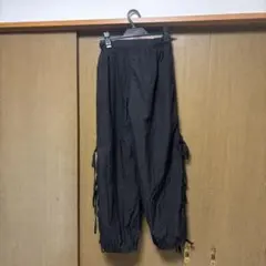 SHEIN サイドリボンナイロンカーゴパンツ S