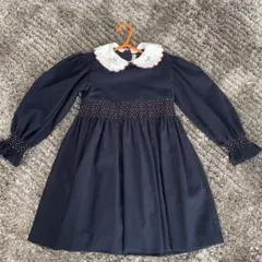 イルグッフォ ネイビー フォーマルワンピース 白い襟付き　120