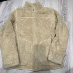 ベージュ フリース ジャケット　リバーシブル　ボアジャケット　ベージュ　M