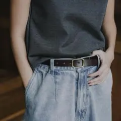 crewre クルーレ　ボタンスタッズレザーベルト　BLACK 1 crewre ボタンスタッズレザーベルト クルーレ crewre ボタン