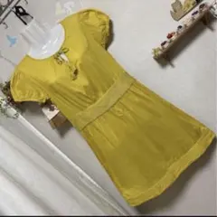 極美品　アニエスベー　チュニックワンピース　 カラシ系　Sサイズのサムネイル