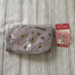 タグ付き新品☆ SNOOPY エコバッグ　グレー　総柄