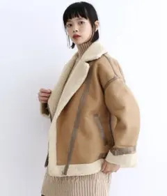 エコムートンボアライダースボンバージャケットのサムネイル