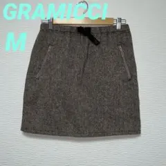 美品 GRAMICCI☆グラミチ ウールスカートM 台形スカート ツイード 茶