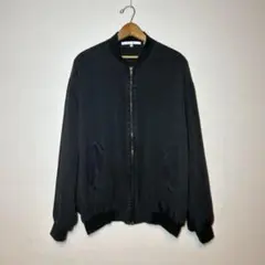 PERRY ELLIS ブラック ボンバージャケット M シルクブルゾン